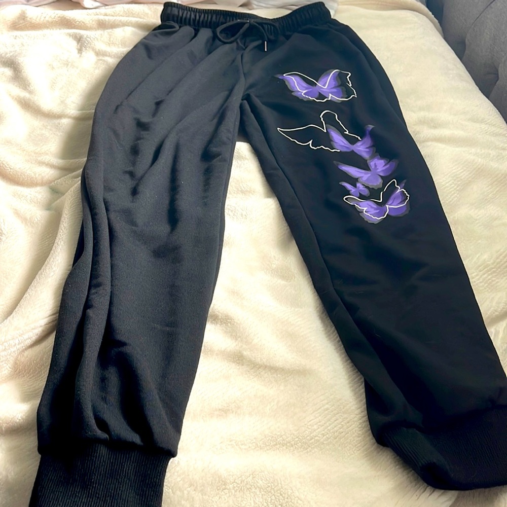 purple butterfly sweats